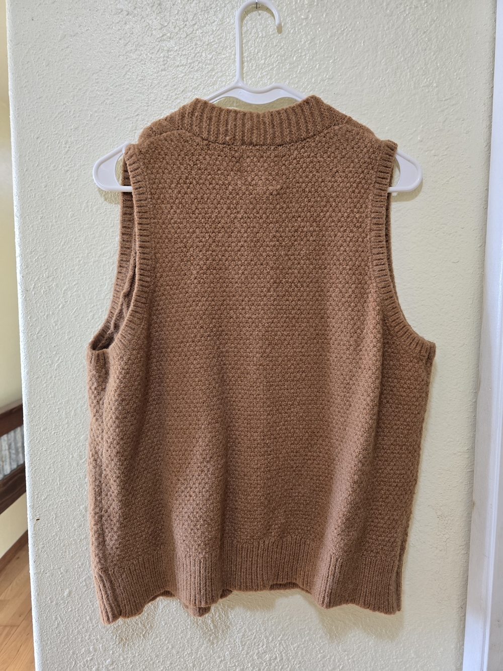 Cittin & Rye Cable Knit Button Vest - Brown - Picture 2 of 4